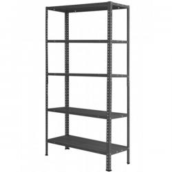 МЕТАЛЕН СТЕЛАЖ BASIC 50 ЧЕРЕН 170Х75Х30 5 РАФ 50КГ