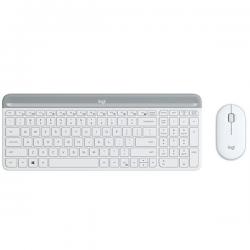 Logitech Slim Wireless Keyboard and Mouse Combo MK470 - OFFWHITE